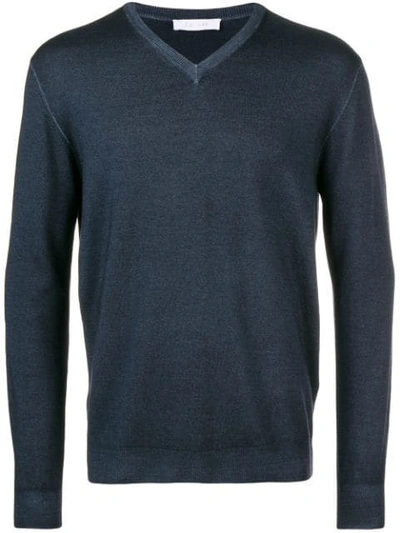 Shop Cruciani V-neck Pullover - Blue