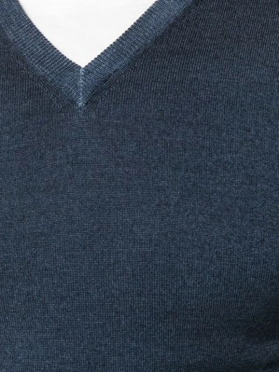Shop Cruciani V-neck Pullover - Blue