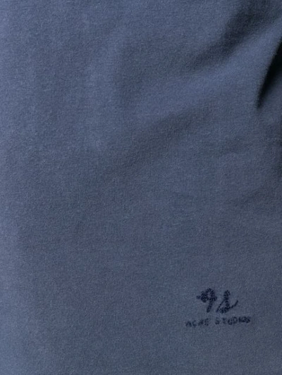 Shop Acne Studios Branded T-shirt In Blue
