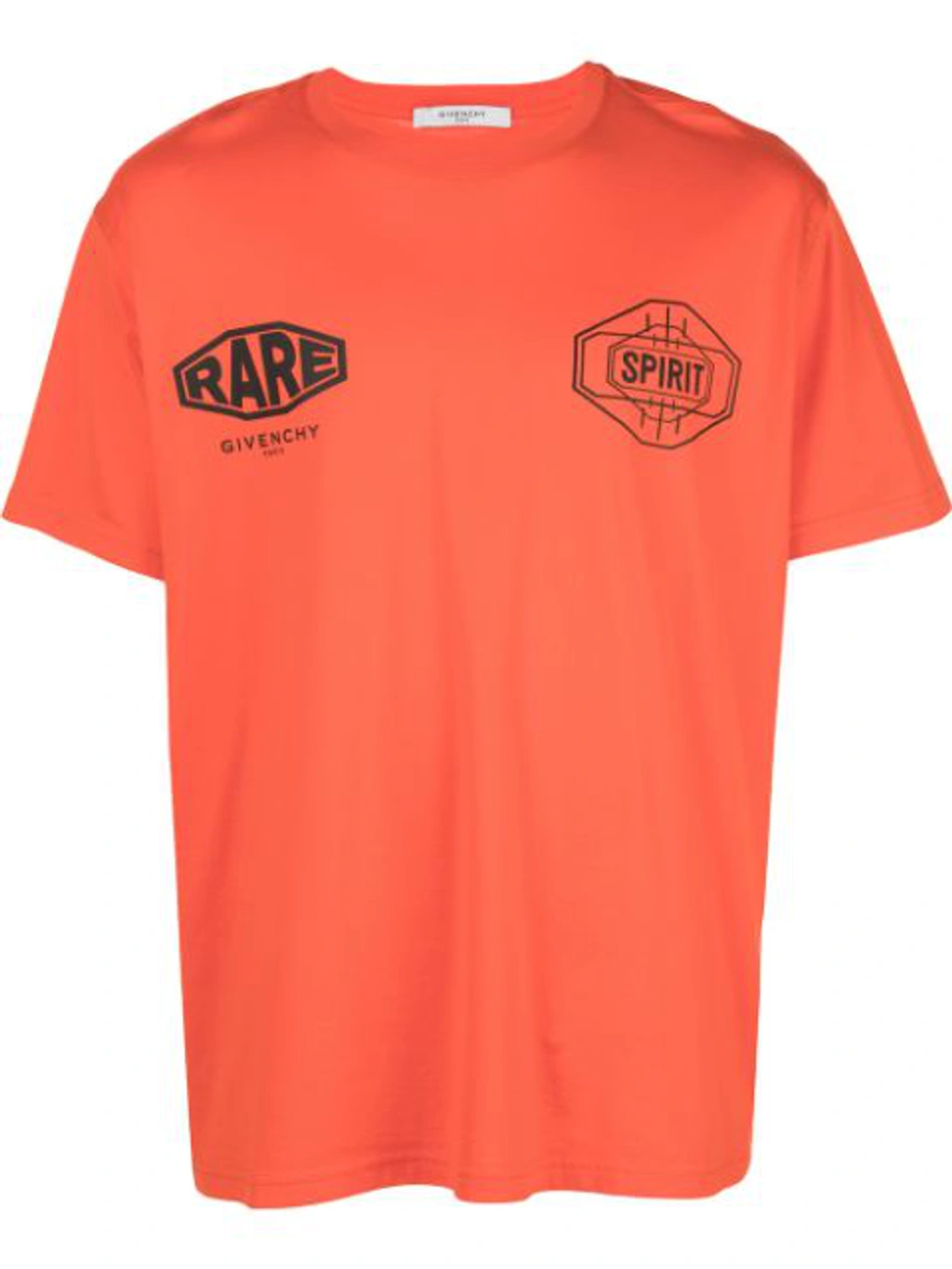 Givenchy Orange Men s Rare Logo Spirit T shirt ModeSens