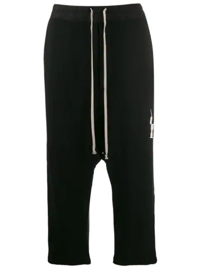Shop Rick Owens Drkshdw Drawstring Cropped Trousers In Black