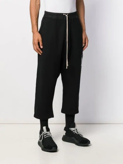 Shop Rick Owens Drkshdw Drawstring Cropped Trousers In Black