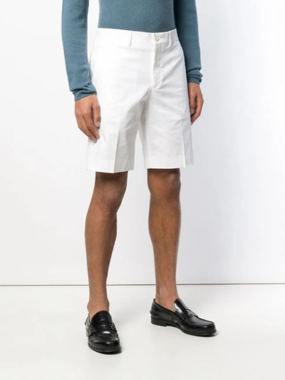 Shop Prada Tailored Shorts In White
