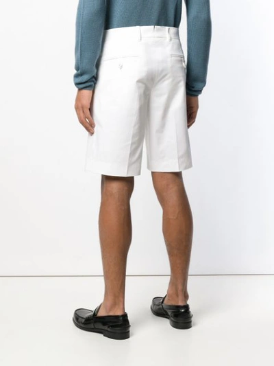 Shop Prada Tailored Shorts In White