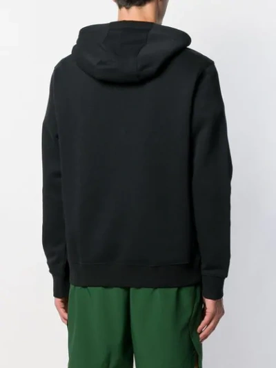 Shop Nike Embroidered Logo Hoodie In Black