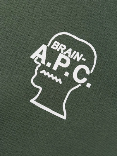 Shop Apc A.p.c X Brain Dead Sweatshirt In Green