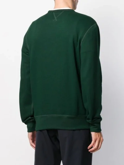 Shop Polo Ralph Lauren Cotton Logo Sweater In Green