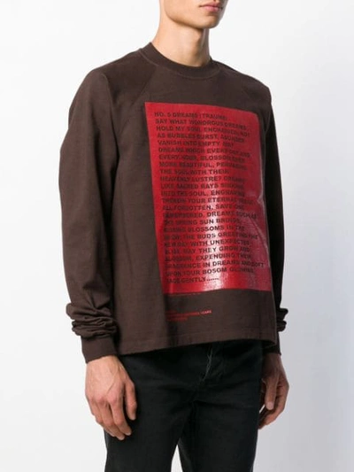 Shop Rick Owens Drkshdw Boxy-fit Print Sweatshirt In Brown