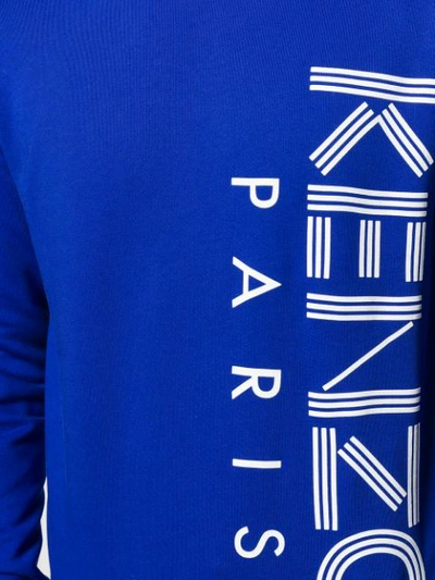 Shop Kenzo Logo Printed Sweatshirt In Blue