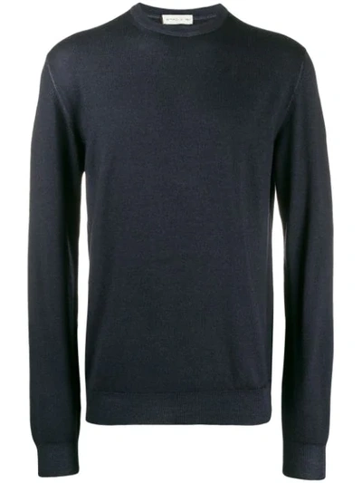 Shop Etro Long Sleeve Jumper In Blue