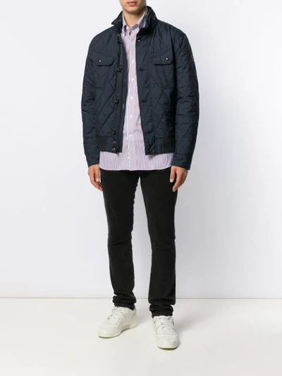 Shop Polo Ralph Lauren Padded Bomber Jacket In Blue