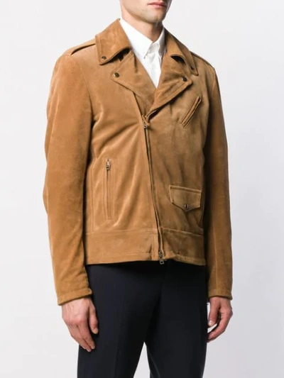 Shop Salvatore Santoro Biker Jacket In Neutrals