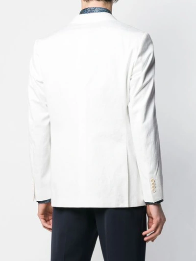 Shop Etro Single Breasted Blazer In White