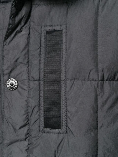 Shop Stone Island Hooded Gilet Jacket In Grey