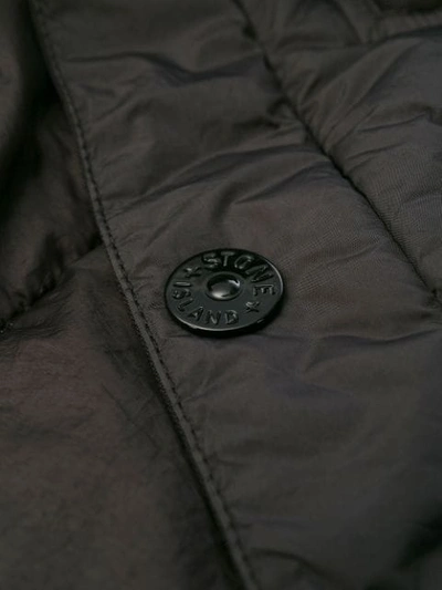Shop Stone Island Hooded Gilet Jacket In Grey
