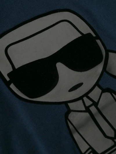 Shop Karl Lagerfeld Ikonik Print T-shirt In Blue