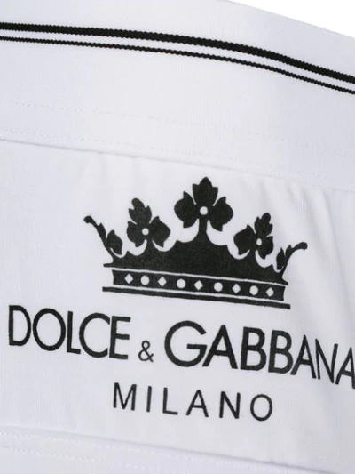 Shop Dolce & Gabbana Side Logo Brief In White