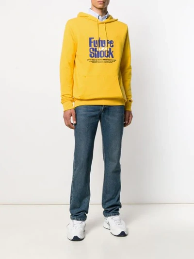 Shop Apc X Brain Dead Future Shock Hoodie In Yellow