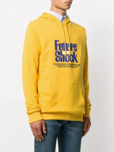 Shop Apc X Brain Dead Future Shock Hoodie In Yellow