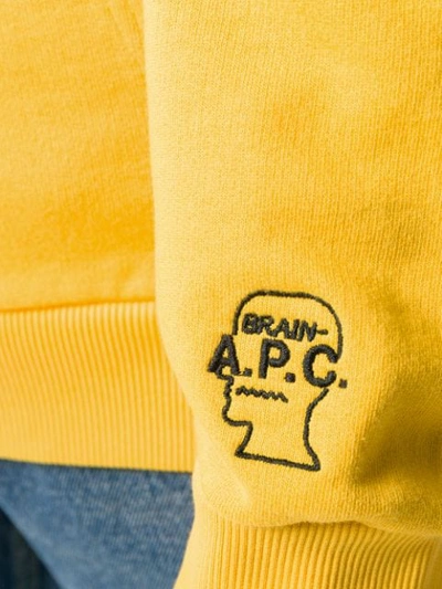 Shop A.p.c. X Brain Dead Future Shock Hoodie In Yellow