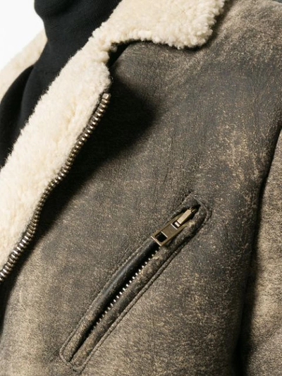 Shop Salvatore Santoro Distressed Biker Jacket In Grey