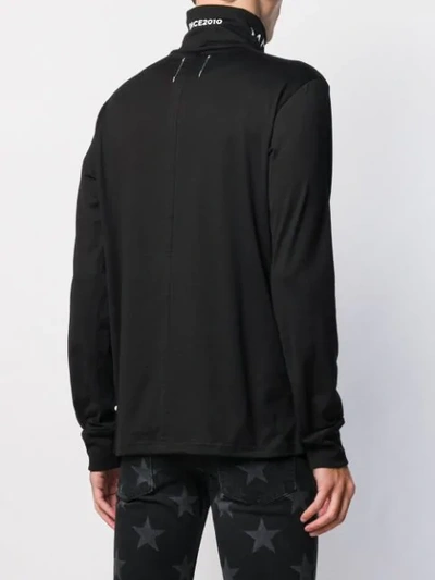 Shop Takahiromiyashita The Soloist Logo Print Turtleneck Sweater In Black