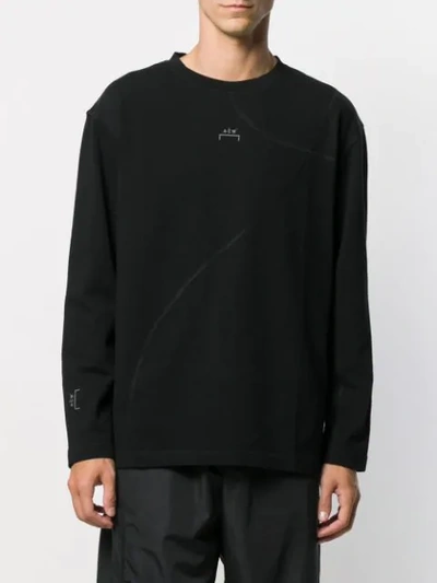 Shop A-cold-wall* Logo Print Long Sleeve Top In Black