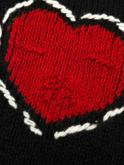 Shop Prada Heart Sweater In Black