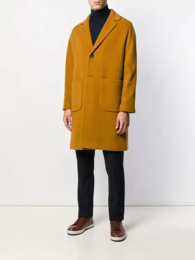 Shop Hevo Single Breasted Coat In Brown
