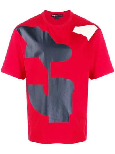 Shop Y-3 X Adidas Graphic T-shirt In Red