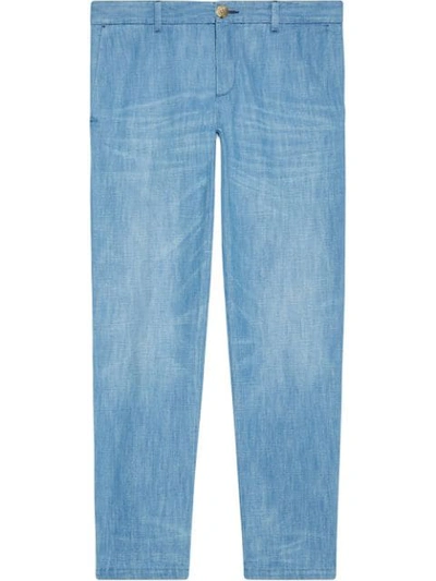 Shop Gucci Straight-leg Jeans In Blue