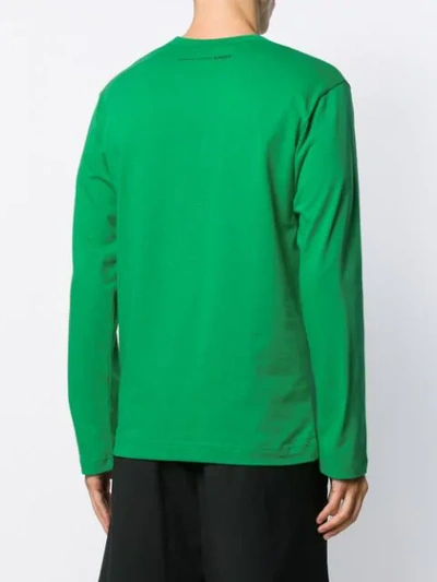 Shop Comme Des Garçons Shirt Long Sleeved Jersey Top In Green