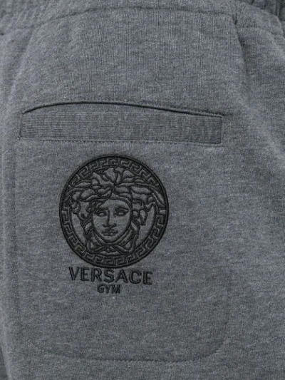 Shop Versace Classic Track Pants In Grey