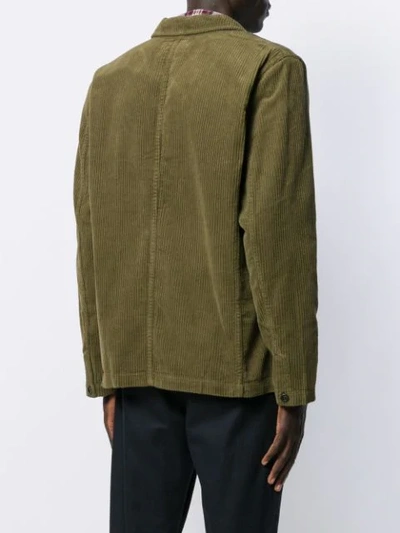 Shop Alex Mill Single Breasted Corduroy Jacket In Green