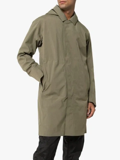 Shop Arc'teryx Partition Ar Hooded Coat In Green