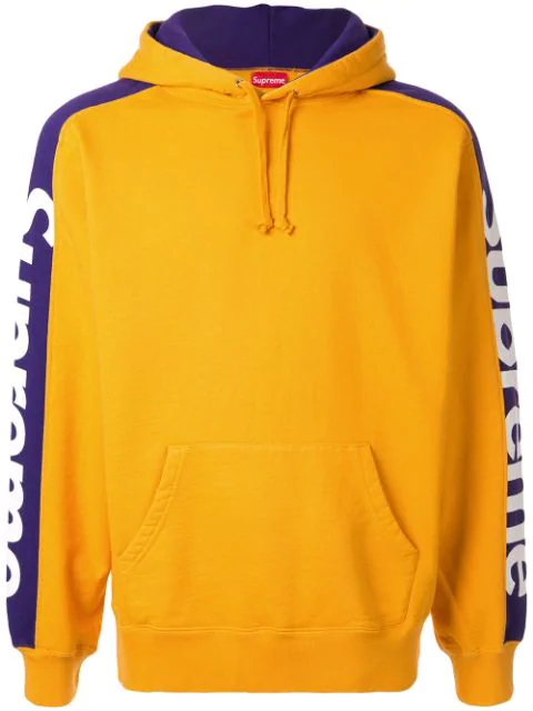 supreme sideline hoodie yellow