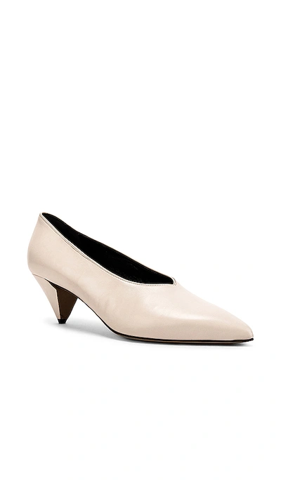 Shop Alumnae V Line Pump In White. In Latte