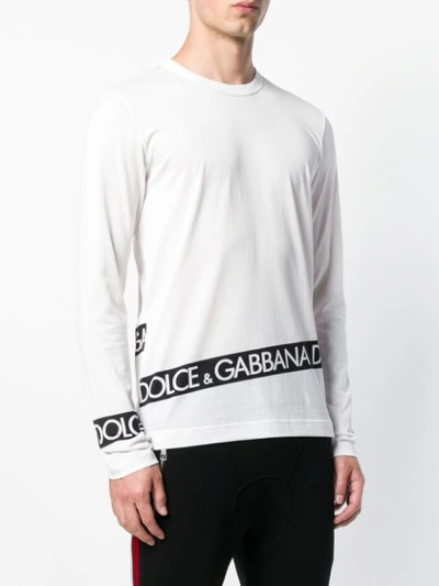 Shop Dolce & Gabbana Logo Print T In White