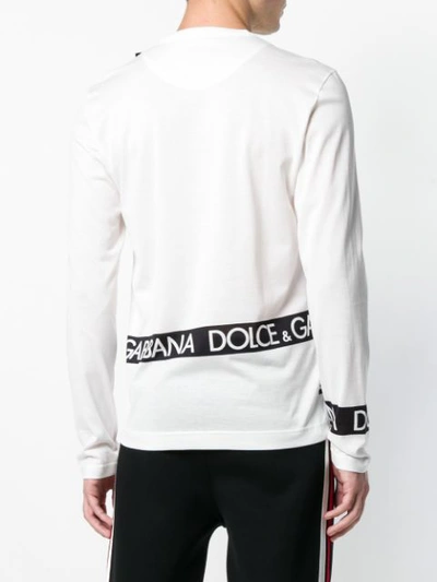 Shop Dolce & Gabbana Logo Print T In White