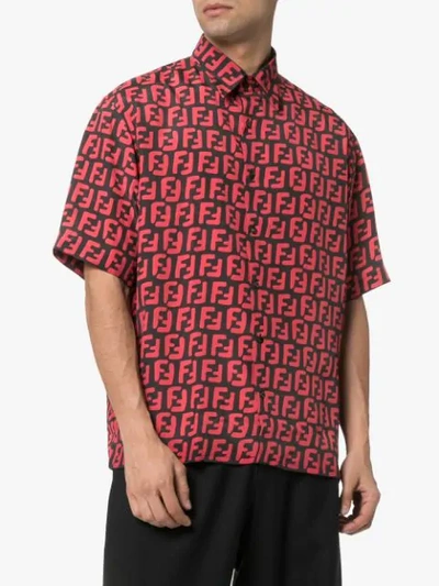 Shop Fendi Ff Logo Shirt In Red