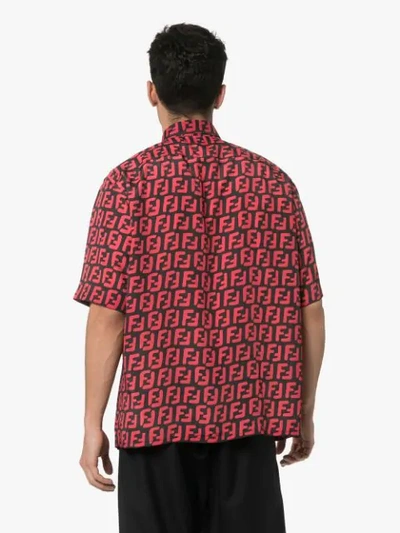Shop Fendi Ff Logo Shirt In Red