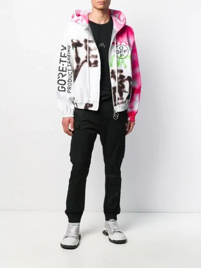 Shop Off-white Graffiti Motifs Hooded Jacket In White