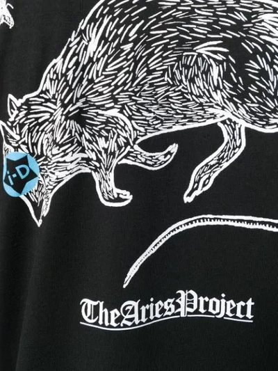 Shop Aries X I-d Printed Sweatshirt In Black