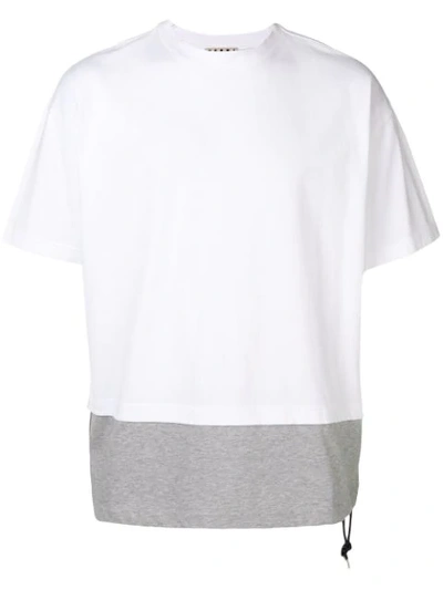 Shop Marni Paneled T-shirt In White