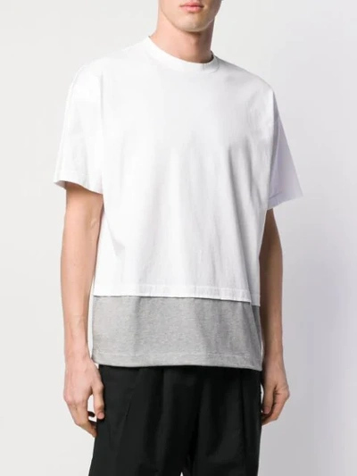 Shop Marni Paneled T-shirt In White