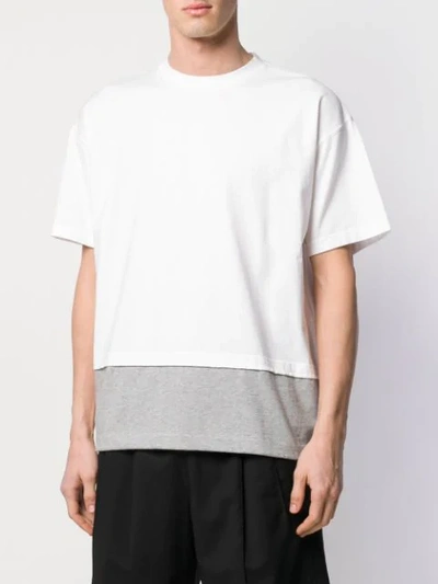 Shop Marni Paneled T-shirt In White