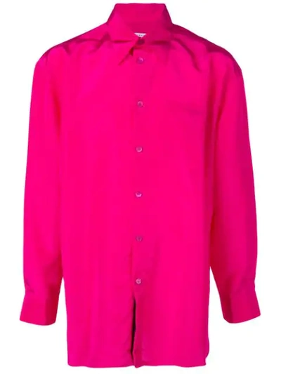 Shop Givenchy Silk Oversized Shirt In Pink