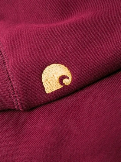 Shop Carhartt Hooded Chase Sweatshirt In Red