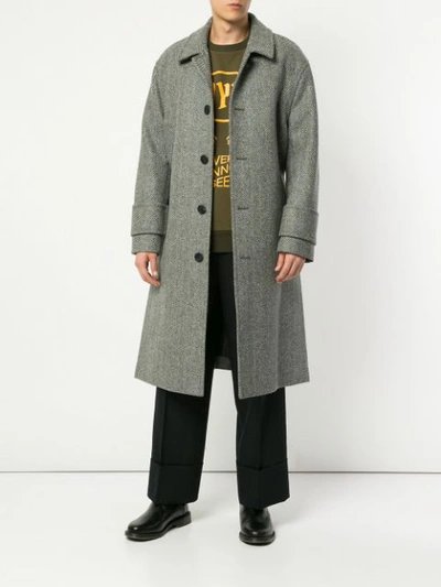 Shop Wooyoungmi Classic Long Coat In Grey