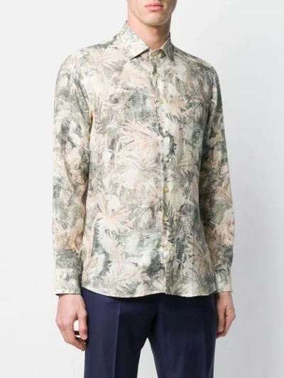 Shop Etro Jungle Print Shirt In Green